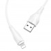 Кабель USB - Apple lightning BOROFONE BX18 (белый) 1м#344153