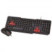                    Проводной мультимедийный комплект клавиатура+мышь Smartbuy 230346 ONE черно-красный#348273