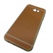                                 Чехол силиконовый Samsung А5 2016 (А510) под кожу со строчкой светло коричневый*#1655407