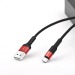 Кабель USB - Type-C Hoco X26 Xpress (100 см) (black/red)#2018923