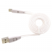 Кабель USB для iPhone 5/5S/5C/6 LED белый 1m#2054130