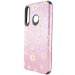 Чехол-накладка с ромашками для Huawei Honor 9C розовая#380584