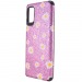 Чехол-накладка с ромашками для Samsung Galaxy A41 фиолетовая#355136