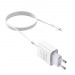 Адаптер сетевой Hoco C81A + кабель Apple 1м, цвет белый#411656
