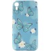 Чехол-накладка матовая цветочки и бабочки для iPhone XR#366118