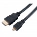Кабель PERFEO HDMI A вилка - HDMI D (micro HDMI) вилка, ver.1.4, длина 2 м. (H1102)#2114771