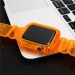 Ремешок - ApW21 для Apple Watch 38/40 mm прозрачный с кейсом (orange)#1781485