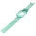 Ремешок - ApW21 для Apple Watch 42/44 mm прозрачный с кейсом (green)#378769