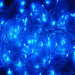 Гирлянда светодиодная ECOLA 220V IP20 Нить  6м 100Led Синяя Blue, 8 режимов, прозр.провод с вилкой (#378186