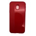 Чехол Samsung J330 силикон Drift красный карбон#387470