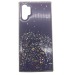 Чехол Samsung Note 10 Plus Силикон Блестки Сиреневый#432496