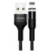 Кабель USB - Lightning iPhone USAMS U32 1m 2.4A (Магнитный/Нейлон) Черный#1691514