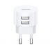                         Сетевое ЗУ USB USAMS CC080 T20 2USB/2.1A Round Travel Charger (белый)*#1447008
