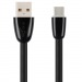 Кабель USB VIXION (K12c) Type-C (1м) силиконовый (черный)#382642