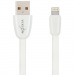 Кабель USB VIXION (K12i) для iPhone Lightning 8 pin (1м) силиконовый (белый)#382639