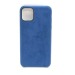 Чехол iPhone 11 Pro Max Alcantara Case в упаковке Синий#403640