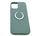 Чехол iPhone 12 Mini (5.4) Силикон Soft Touch Ring держатель Зеленый#1647765