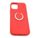 Чехол iPhone 12 Mini (5.4) Силикон Soft Touch Ring держатель Красный#1647769