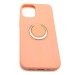 Чехол iPhone 12 Mini (5.4) Силикон Soft Touch Ring держатель Оранжевый#1647776