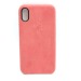 Чехол iPhone X/XS Alcantara Case в упаковке Красная Ягода#403644
