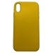 Чехол iPhone XR Leather Case кнопки металл Желтый в упаковке#1773036