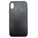 Чехол iPhone XS Max Leather Case кнопки металл Черный в упаковке#1773093
