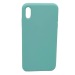 Чехол iPhone XS Max Silicone Case №21 в упаковке Голубой лед#1773100