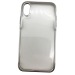 Чехол iPhone XR Силикон прозрачный Xром бока Серебро#394721