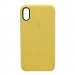 Чехол iPhone X/XS Alcantara Case в упаковке Желтый#404101