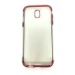 Чехол Samsung  J530 силикон Laser ободок хром красный#1647726