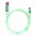 Кабель USB - micro USB - светящийся (green)#400189