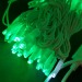 Гирлянда уличная нить 100 светодиодов, 8мм, 10 метров, коннектор, зеленый (провод белый)#399392