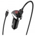 Адаптер автомобильный BOROFONE BZ15 + кабель Apple Lightning, цвет черный#399808