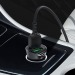Адаптер автомобильный Hoco Z39 (QC 3.0), 2USB+кабель Micro usb. цвет черный#1691989