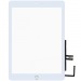 Тачскрин для iPad 6 (2018) + золотая кнопка HOME с микросхемой (белый)#411636