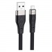 Кабель USB Hoco X53 Micro силиконовый черный 1м#405866