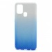 Чехол-накладка Fashion с блестками для Samsung Galaxy A21S серебристо-голубой#407196