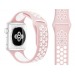 Ремешок Watch Series 38/40мм силиконовый (перфорированный) розово-белый#417868