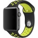 Ремешок Watch Series 38/40мм силиконовый (перфорированный) черно-зеленый#417836