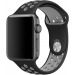 Ремешок Watch Series 38/40мм силиконовый (перфорированный) черно-серый#417832