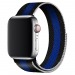 Ремешок Watch Series 42/44мм Milanese черный (синяя полоска)#431429