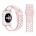 Ремешок Watch Series 42/44/45/49 мм силиконовый (перфорированный) розово-белый#2069234