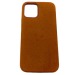 Чехол iPhone 12 Mini (5.4) Alcantara Case (без MagSafe) в упаковке Коричневый#419229