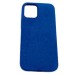 Чехол iPhone 12 Mini (5.4) Alcantara Case (без MagSafe) в упаковке Синий#419234