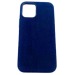 Чехол iPhone 12 Mini (5.4) Alcantara Case (без MagSafe) в упаковке Темно-Синий#419235