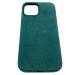 Чехол iPhone 12 Pro Max (6.7) Alcantara Case (без MagSafe) в упаковке Зеленый#418872
