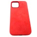 Чехол iPhone 12 Pro Max (6.7) Alcantara Case (без MagSafe) в упаковке Красная Ягода#418878