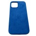 Чехол iPhone 12 Pro Max (6.7) Alcantara Case (без MagSafe) в упаковке Синий#418891
