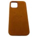 Чехол iPhone 12/12 Pro (6.1) Alcantara Case (без MagSafe) в упаковке Коричневый#418896