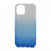                                 Чехол силикон-пластик iPhone 12/12 Pro (6,1") Fashion с блестками серебристо-голубой#463826